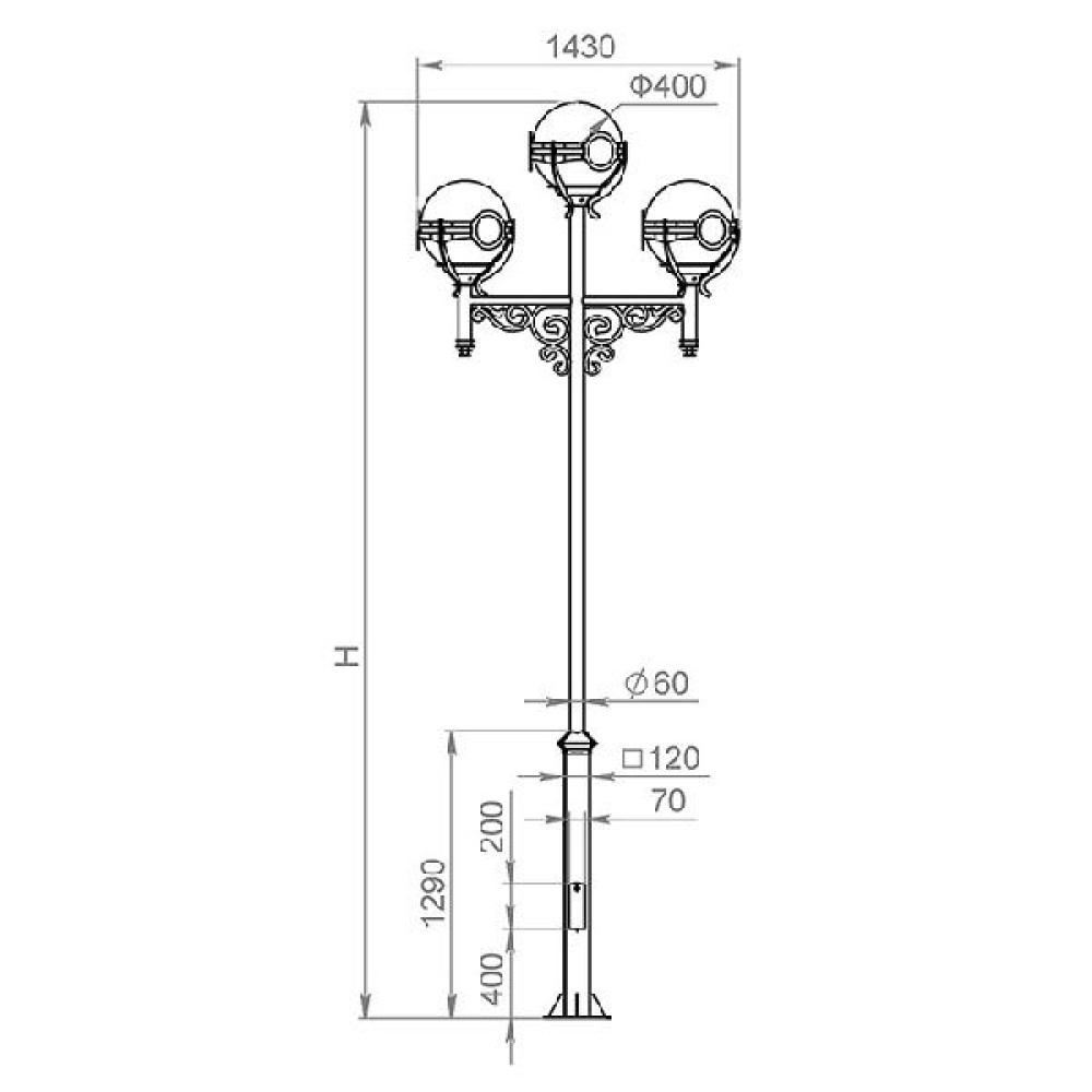Наземный фонарь Versailles 520-33/b-30
