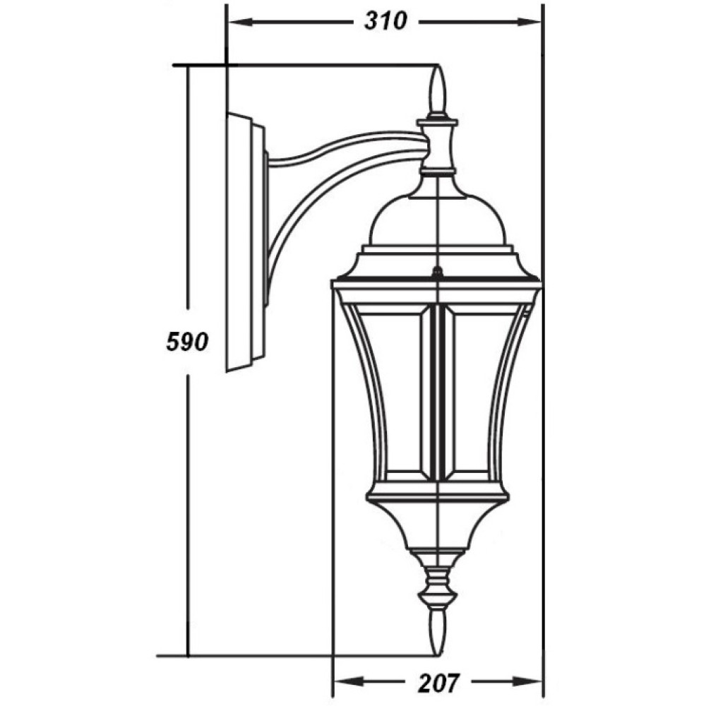 Настенный фонарь уличный ASTORIA 1 L 91302L cover Bl