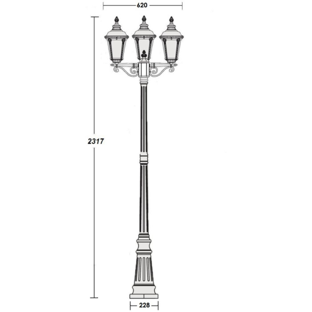 Наземный фонарь 79759SВ Gb