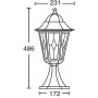 Наземный фонарь PETERSBURG lead GLASS 79804lg Bl